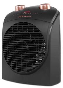 Stufa elettrica a ventola, 2200 W, 2 livelli di riscaldamento, termostato, colore nero