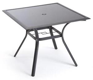 Tavolo da Giardino Quadrato in Alluminio con Top in Vetro Taddei Alcor 90