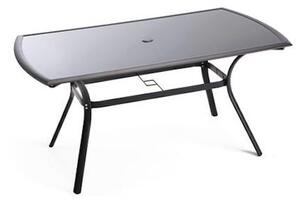Tavolo da Giardino Rettangolare in Alluminio con Top in Vetro Taddei Alcor 150