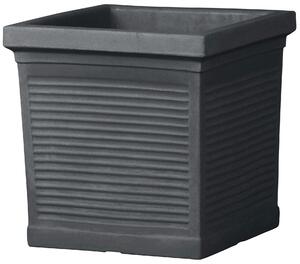 Vaso 35x35x34,6 cm in Polietilene Quadro Millerighe 35 Antracite