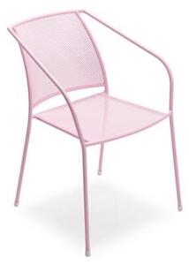 Sedia da Giardino in Ferro Traforato Taddei Netty Rosa
