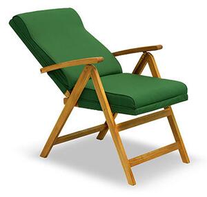 Poltrona da Giardino Pieghevole in Legno Acacia Taddei Mamu 5P Verde