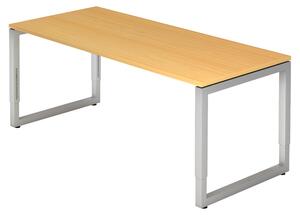 Bümö Scrivania Serie-R - Struttura: argento, finitura: faggio, dimensioni: 180 x 80 cm
