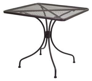 Tavolo da Giardino in Ferro Quadrato 80x80x71cm Ronna Noce