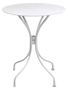 Tavolino da Giardino in Ferro Tondo Ø60x71cm Old Bianco