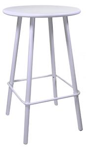 Tavolino Bar da Giardino in Alluminio Tondo Ø66x105cm Las Vegas Bianco