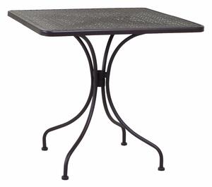 Tavolo da Giardino in Ferro Quadrato 70x70x71cm Ivrea Noce