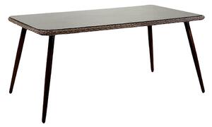 Tavolo da Giardino in Polyrattan Rettangolare 160x90x75cm Tirreno Naturale