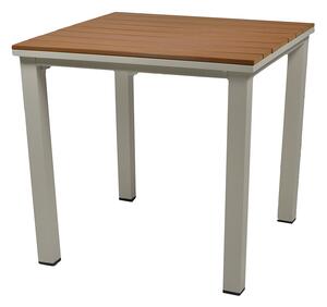 Tavolo da Giardino in Polywood Quadrato 80x80x77cm Adila Noce