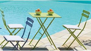 Set da Giardino in Ferro 60X60cm Vorghini Bistrò Quadrato Verde