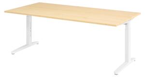 Scrivania bümö Serie XB - Decorazione: acero, dimensioni: 200 x 100 cm, struttura: bianco