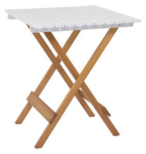 Tavolo Pieghevole da Giardino in Legno Quadrato 60x60x70cm Marrone