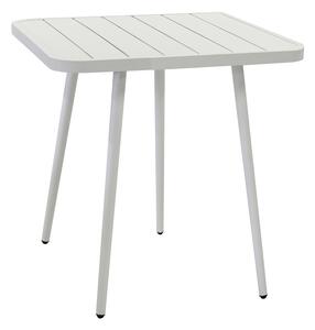 Tavolo da Giardino in Alluminio Quadrato 80x80x76cm Las Vegas Bianco