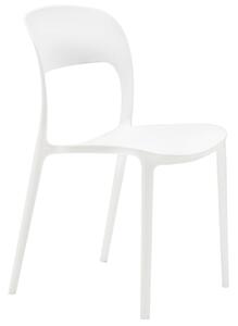 Set 4 Sedie da Giardino in Polipropilene Vandi Bianche