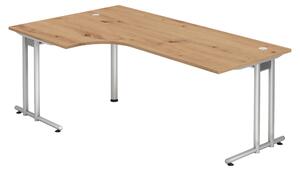 Bümö Scrivania Serie-N - Decorazione: rovere nodoso, dimensioni: scrivania angolare 200 x 120 cm