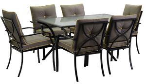 Set Tavolo + 6 Sedie in Metallo Taranto Antracite