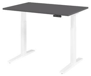 Scrivania elettrica bümö XMKA - Dimensioni: 120 x 80 cm, finitura: grafite, struttura: bianco