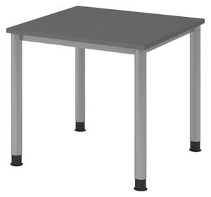 Bümö Scrivania Serie H - Struttura: argento, Dimensioni: 80 x 80 cm, Finitura: grafite