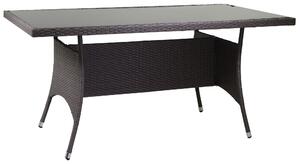 Tavolo da Giardino Rettangolare in Polyrattan Providence Grigio