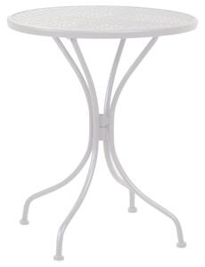 Tavolo da Giardino Rotondo Ø60cm in Acciaio Ivrea Bianco