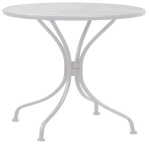 Tavolo da Giardino Rotondo Ø90cm in Acciaio Ivrea Bianco