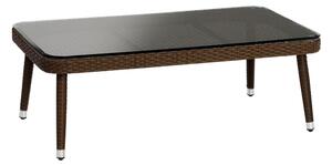Tavolino da Giardino in Polyrattan 121x71H43cm Adila Class Noce