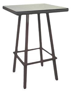 Tavolo Bar da Giardino in Polyrattan 70x70H107cm Adila Noce