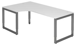 Bümö Scrivania Serie-R - Decorazione: bianco, struttura: grafite, dimensioni: scrivania angolare 200 x 120 cm
