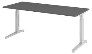 Bümö Scrivania Serie-XB - Struttura: argento, decorazione: grafite, dimensioni: 180 x 80 cm