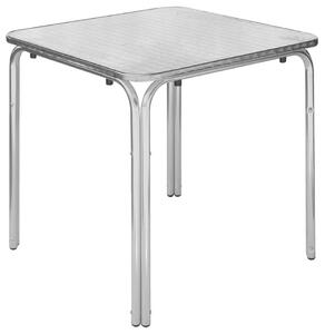 Tavolo Quadrato Impilabile da Giardino in Alluminio e Acciaio 70x70 cm Vorghini