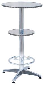 Tavolino Tondo Alto da Giardino in Alluminio Ø60 cm Vorghini