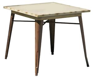 Tavolo Quadrato da Giardino in Lamiera Galvanizzata 80x80 cm Vorghini Dafne