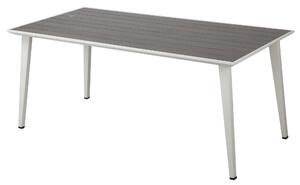 Tavolo Rettangolare da Giardino 180x90 cm in Alluminio Vorghini Ceriale Grigio Scuro