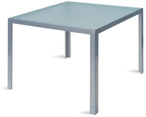 Tavolo Quadrato da Giardino 90x90 cm in Alluminio e Vetro Vorghini Amalfi