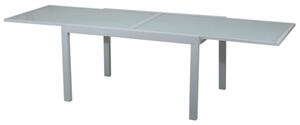 Tavolo Allungabile da Giardino in Alluminio Piano in Vetro Vorghini Selinunte Bianco