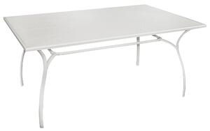 Tavolo Rettangolare da Giardino 160x100 cm in Ferro Vorghini Desenzano Avorio