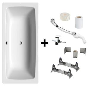 Vasca da bagno Kaldewei CAYONO DUO, modello 724, dimensioni 170 x 75 cm, completa di kit di installazione BIS 5042