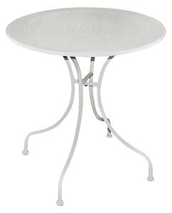 Tavolino Tondo da Giardino Ø60 cm in Ferro Vorghini Peschiera Avorio