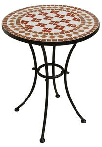 Tavolino Tondo da Giardino Ø55 cm in Ferro Vorghini Mosaico