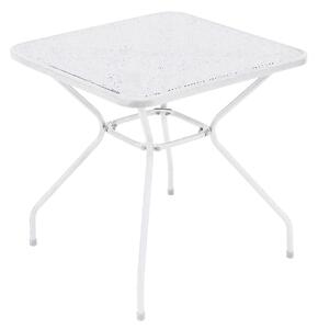 Tavolo Quadrato da Giardino 70x70 cm in Ferro Vorghini Bardolino Avorio