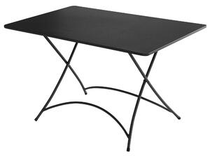 Tavolo Rettangolare da Giardino 120x80 cm in Ferro Vorghini Orta Antracite