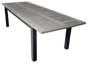 Tavolo Rettangolare Allungabile da Giardino 280x100 cm Voghini Monterosso Grigio