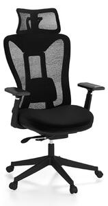 Sedia da ufficio ergonomica con supporto lombare, poggiatesta e braccioli regolabili in 3 dimensioni
