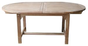 Tavolo Ovale Allungabile da Giardino 240x120 cm in Legno Teak Vorghini Alicudi