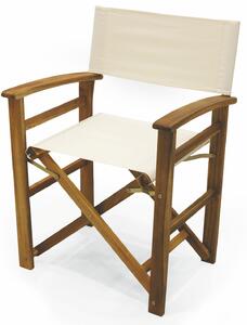 Sedia Regista da Giardino Richiudibile in Legno di Acacia Soriani Bali Beige