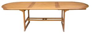 Tavolo Ovale Allungabile da Giardino 280x110 cm in Legno di Acacia Vorghini Malaga