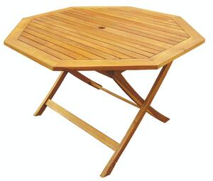 Tavolo da Giardino Ottagonale 102x102 cm in Legno di Acacia Soriani Bali