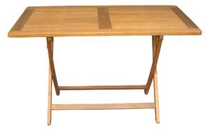 Tavolo Rettangolare Pieghevole da Giardino 120x70 cm in Legno di Acacia Vorghini Cordova