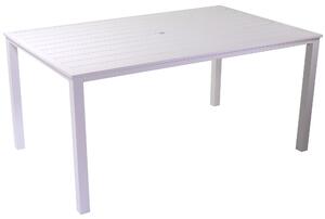 Tavolo Rettangolare da Giardino 152x96 cm in Alluminio Boston Bianco