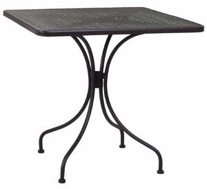 Tavolo Quadrato da Giardino 80x80 cm in Ferro Ivrea Noce